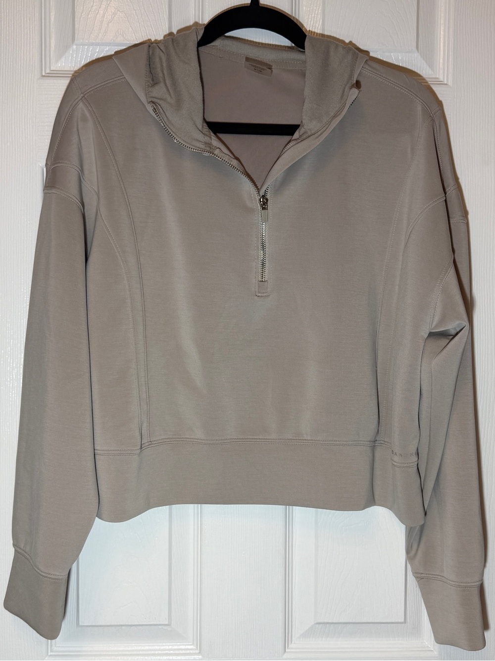 Danskin - Women's Zip-Front Hooded Pullover Sweatshirt - Taupe
